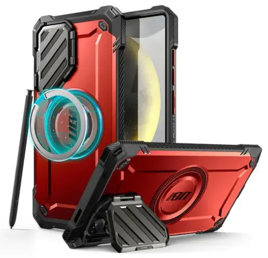 SUPCASE UB Pro MagXT Samsung Galaxy S25 Ultra Hoesje Camera Protector Rood afbeelding 3