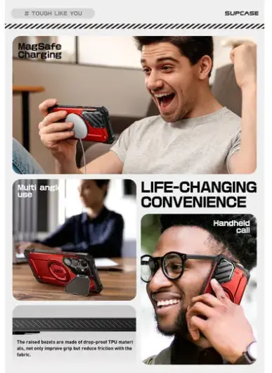 SUPCASE UB Pro MagXT Samsung Galaxy S25 Ultra Hoesje Camera Protector Rood afbeelding 7