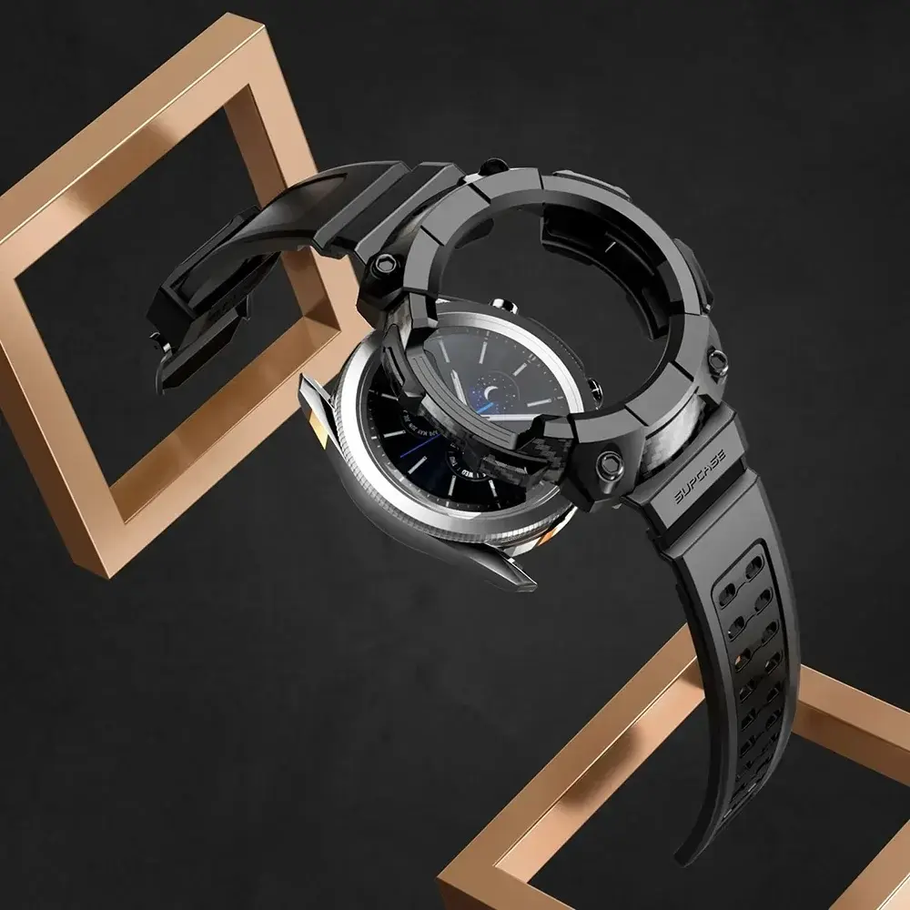 SUPCASE UB Pro - Google Pixel Watch 3 45MM Hoesje - met Bandje - Zwart afbeelding 3