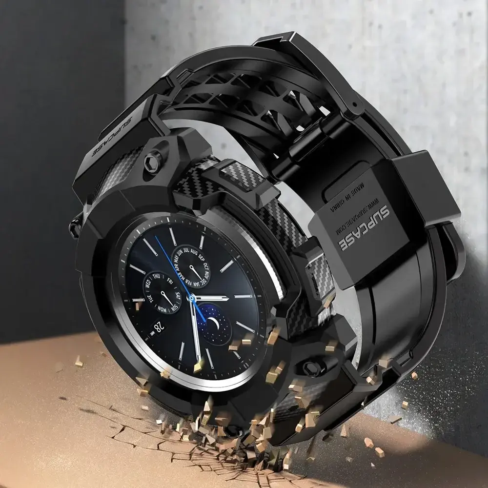 SUPCASE UB Pro - Google Pixel Watch 3 45MM Hoesje - met Bandje - Zwart afbeelding 5