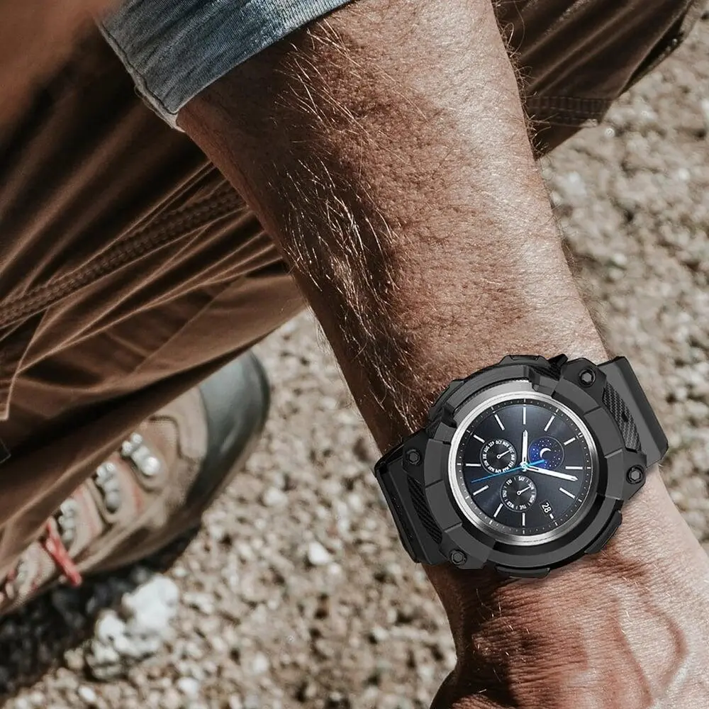 SUPCASE UB Pro - Google Pixel Watch 3 45MM Hoesje - met Bandje - Zwart afbeelding 6