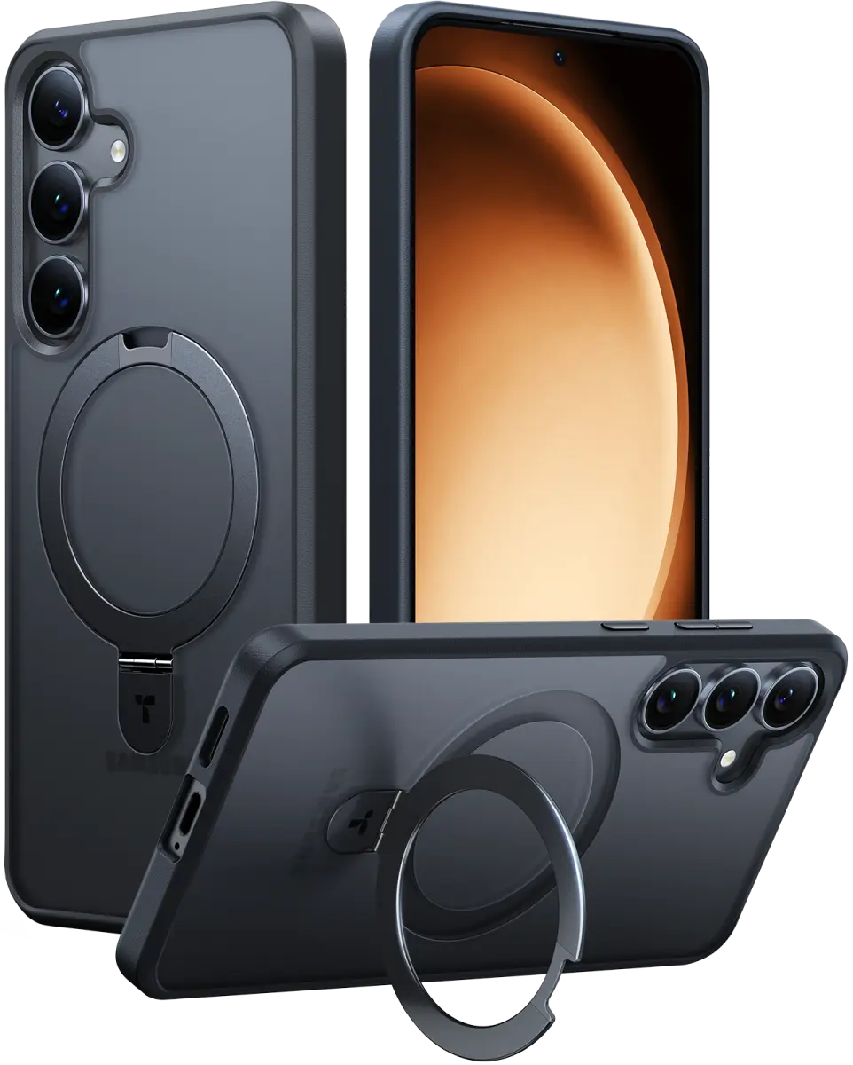 TORRAS Ostand Pro Magnetic Samsung Galaxy S25 Hoesje 360° Stand Zwart afbeelding 1
