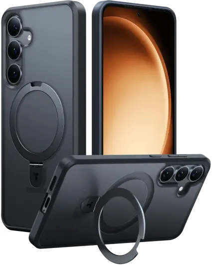 TORRAS Ostand Pro Magnetic Samsung Galaxy S25 Hoesje 360° Stand Zwart afbeelding 1