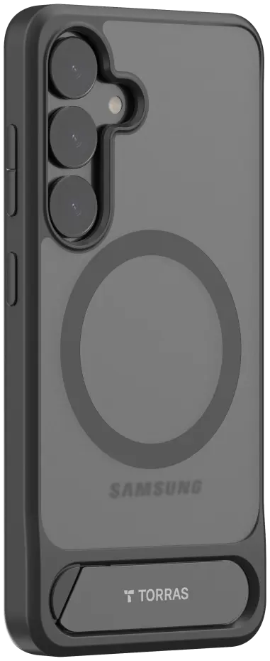 TORRAS Pstand Spin Magnetic Samsung Galaxy S25 Hoesje 360° Kickstand Zwart afbeelding 2