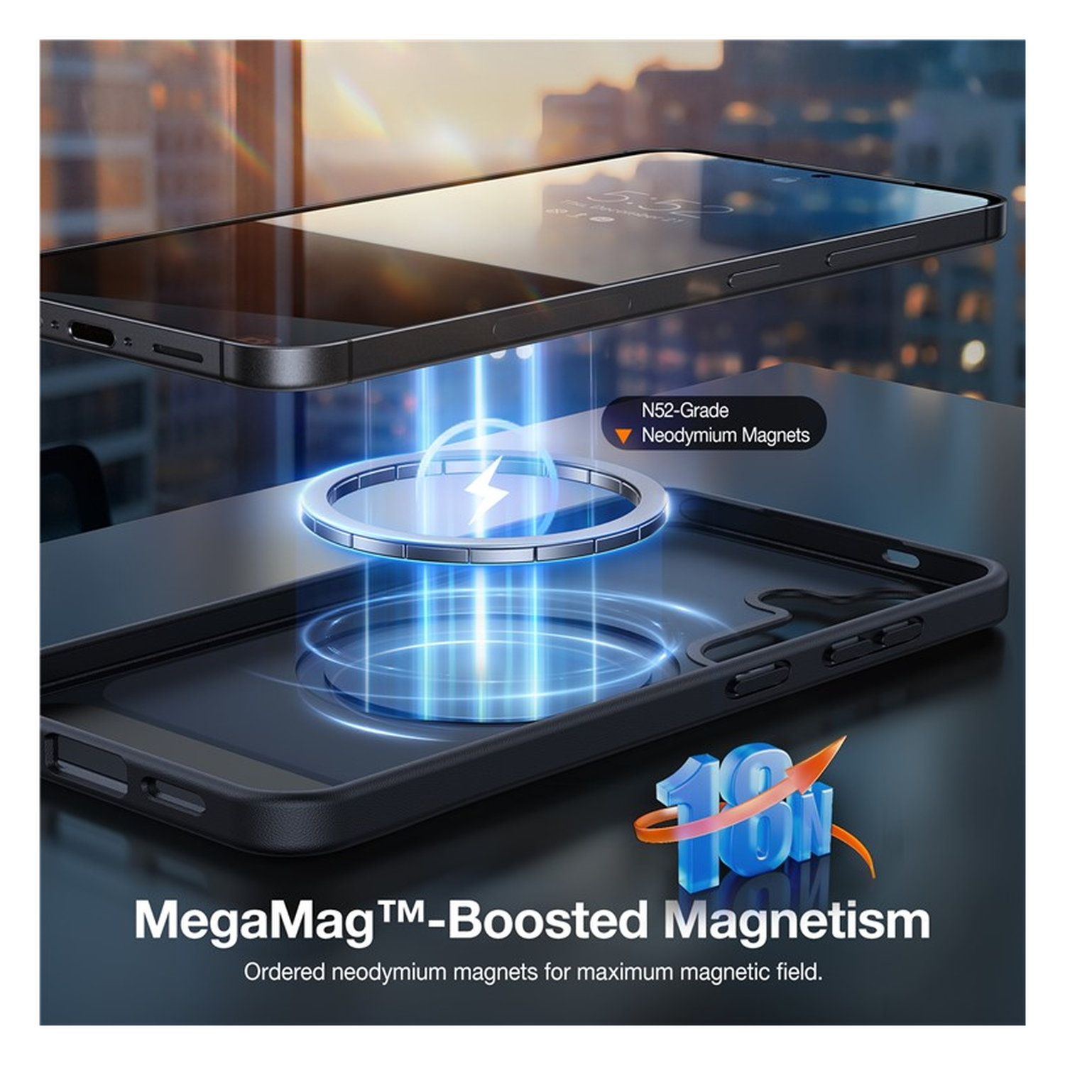 TORRAS Pstand Spin Magnetic Samsung Galaxy S25 Plus Hoesje 360° Kickstand Zwart afbeelding 11