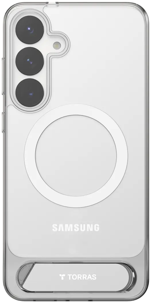 TORRAS Pstand Spin Magnetic Samsung Galaxy S25 Hoesje 360° Kickstand Transparant afbeelding 2
