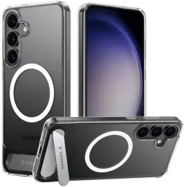 TORRAS Pstand Spin Magnetic Samsung Galaxy S25 Hoesje 360° Kickstand Transparant