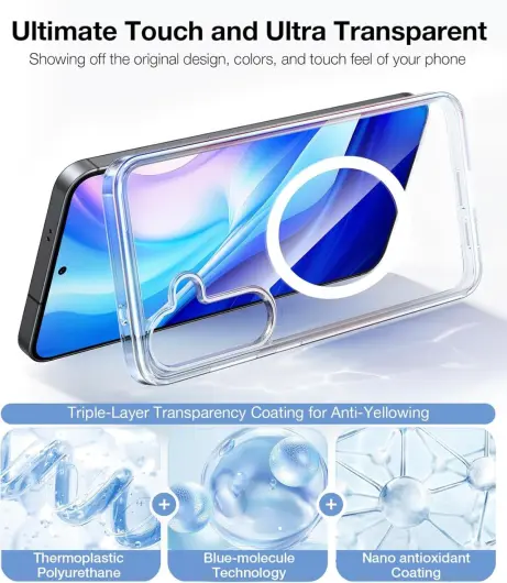 TORRAS Guardian Magnetic Samsung Galaxy S25 Plus Hoesje Back Cover Transparant afbeelding 3