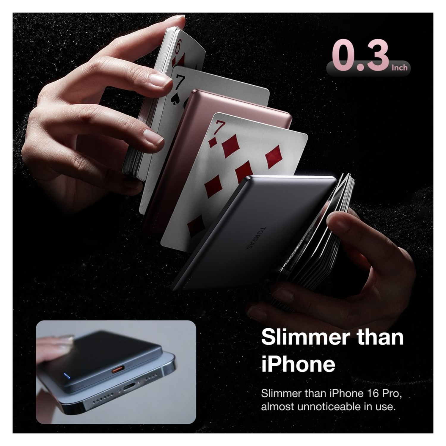 Torras MiniMag 5.000 mAh MagSafe Powerbank Reisformaat Roze afbeelding 5