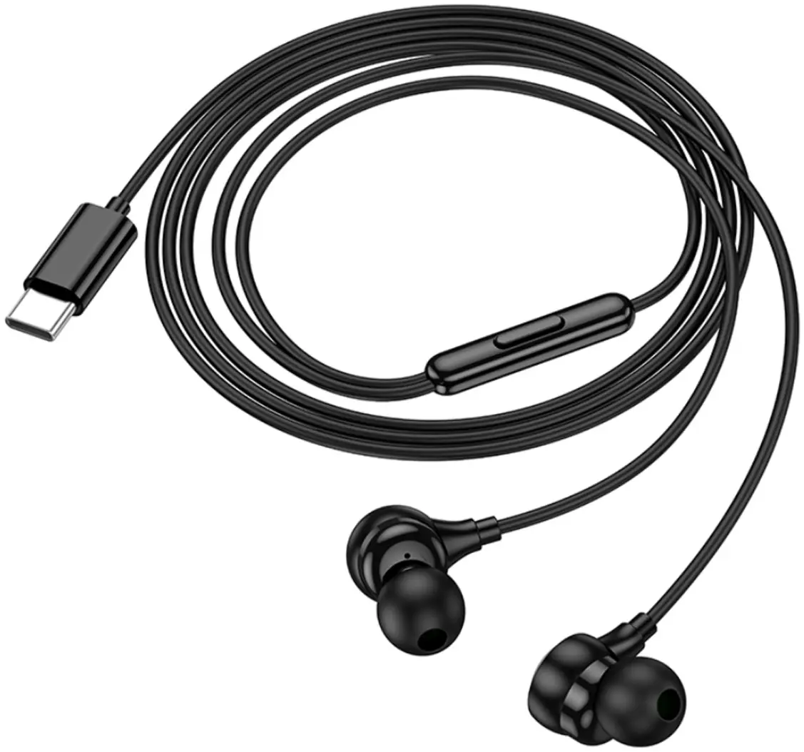 HOCO M116 Bedrade Oordopjes met Microfoon USB-C Zwart afbeelding 3