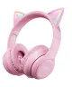 HappyCase Popz Draadloze Kinderkoptelefoon Met Kattenoortjes Roze