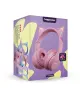 HappyCase Popz Draadloze Kinderkoptelefoon Met Kattenoortjes Roze