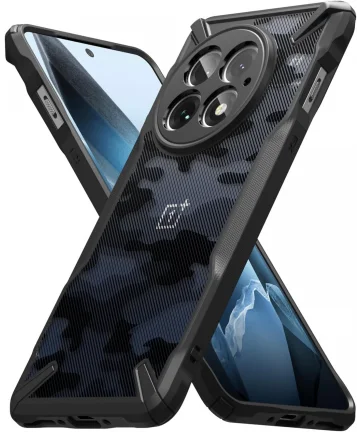 Ringke Fusion X OnePlus 13 Hoesje Back Cover Camo Zwart Hoesjes