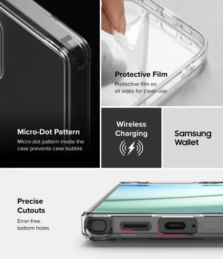 Ringke Fusion Samsung Galaxy S25 Ultra Hoesje Back Cover Matte Transparant afbeelding 10