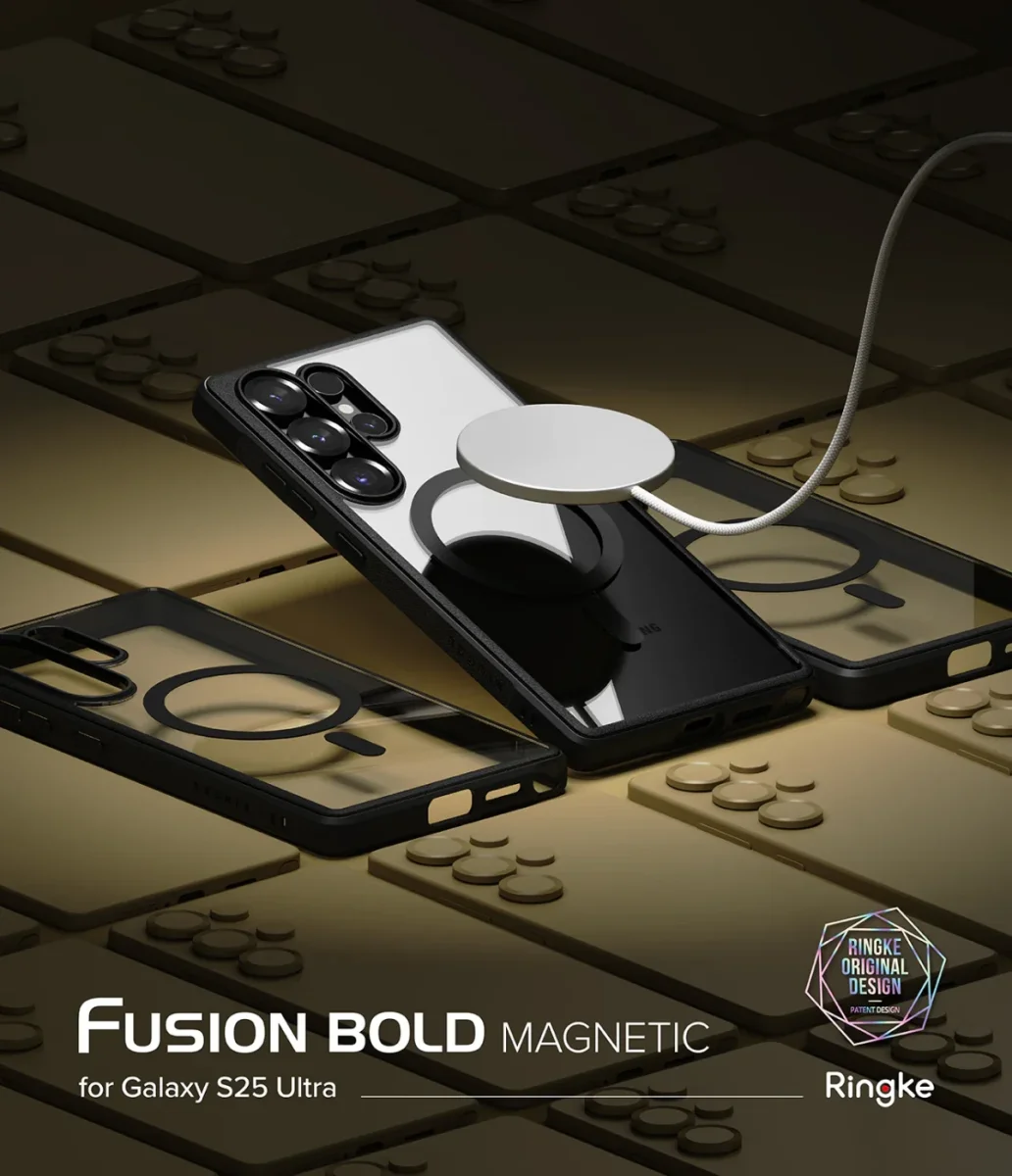 Ringke Fusion Bold Magnetic Samsung Galaxy S25 Ultra Hoesje MagSafe / Qi2 Zwart afbeelding 9