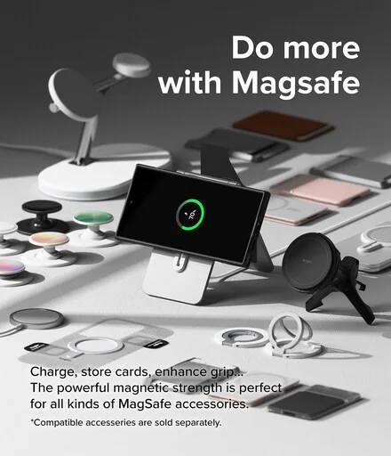 Ringke Fusion Bold Magnetic Samsung Galaxy S25 Ultra Hoesje MagSafe / Qi2 Zwart afbeelding 4