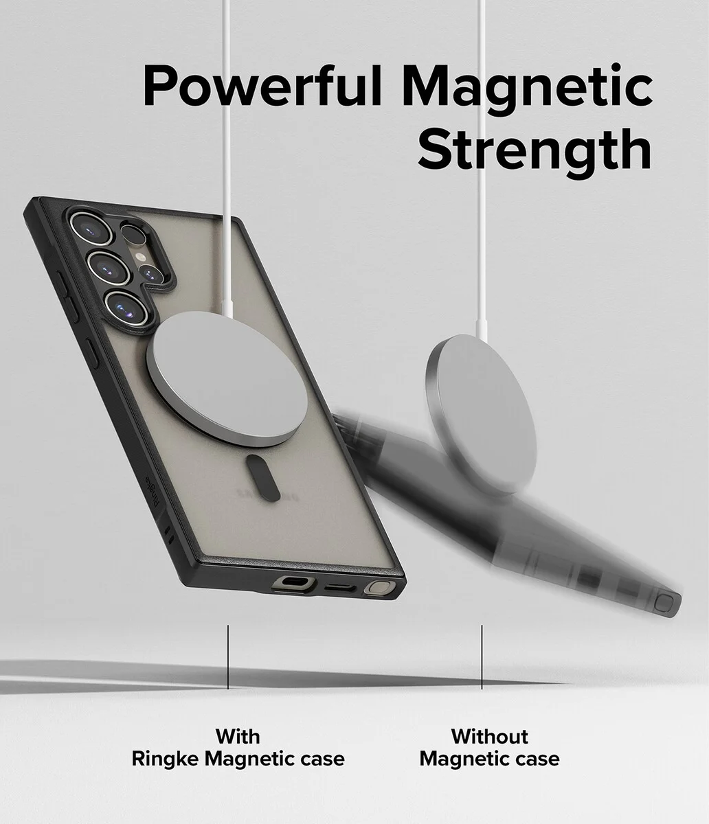 Ringke Fusion Bold Magnetic Samsung Galaxy S25 Ultra Hoesje MagSafe / Qi2 Zwart afbeelding 5