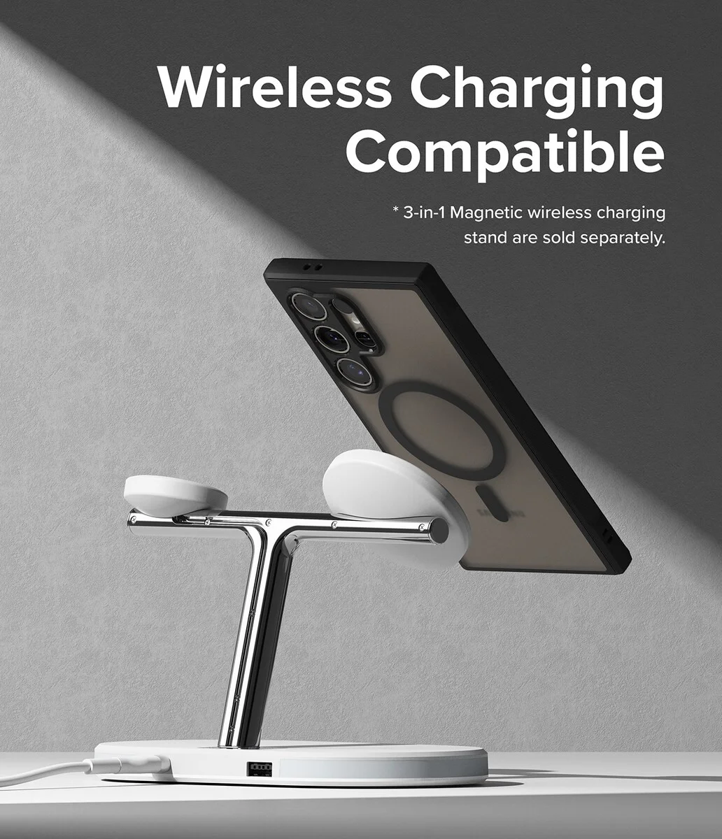 Ringke Fusion Bold Magnetic Samsung Galaxy S25 Ultra Hoesje MagSafe / Qi2 Zwart afbeelding 6