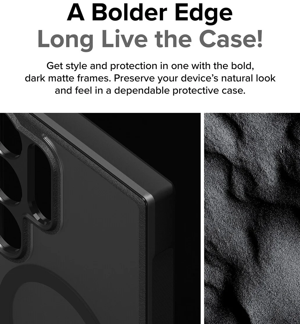 Ringke Fusion Bold Magnetic Samsung Galaxy S25 Ultra Hoesje MagSafe / Qi2 Zwart afbeelding 7