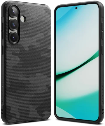 Ringke Onyx Samsung Galaxy S25 Plus Hoesje Flexibel TPU Design Camo Zwart Hoesjes