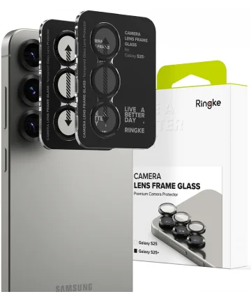 Ringke Frame Glass Samsung Galaxy S25 Plus Camera Protector (2-Pack) Screen Protectors