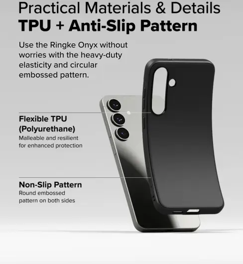 Ringke Onyx Samsung Galaxy S25 Hoesje Flexibel TPU Back Cover Zwart afbeelding 5