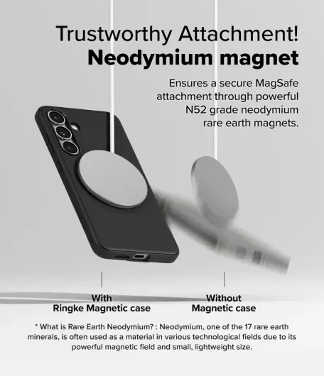 Ringke Onyx Magnetic Samsung Galaxy S25 Hoesje MagSafe / Qi2 Zwart afbeelding 7