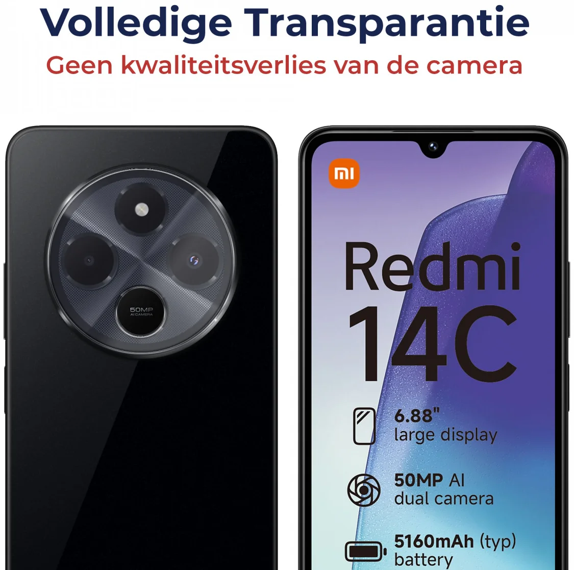 Rosso Xiaomi Redmi 14C Camera Lens Protector Transparant afbeelding 6