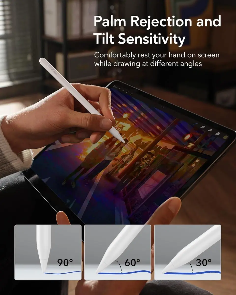 ESR Digital Pencil 6C001A - Magnetische Actieve Stylus Pen voor iPad Wit afbeelding 7