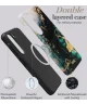 MIO MagSafe Samsung Galaxy S24 FE Hoesje Hard Shell Back Cover Green Marble