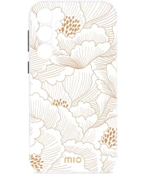 MIO MagSafe Samsung Galaxy S24 FE Hoesje Hard Shell Back Cover White Roses