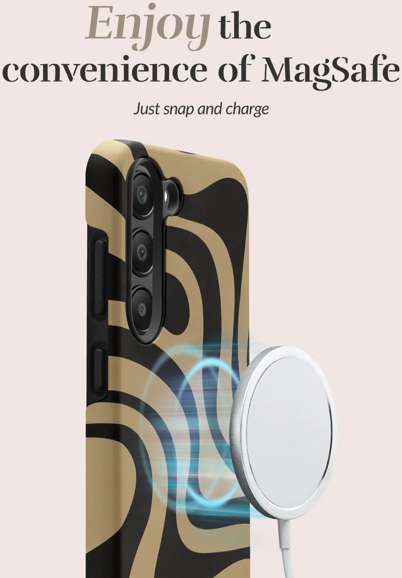 MIO MagSafe Samsung Galaxy S24 FE Hoesje Hard Shell Back Cover Swirl afbeelding 4
