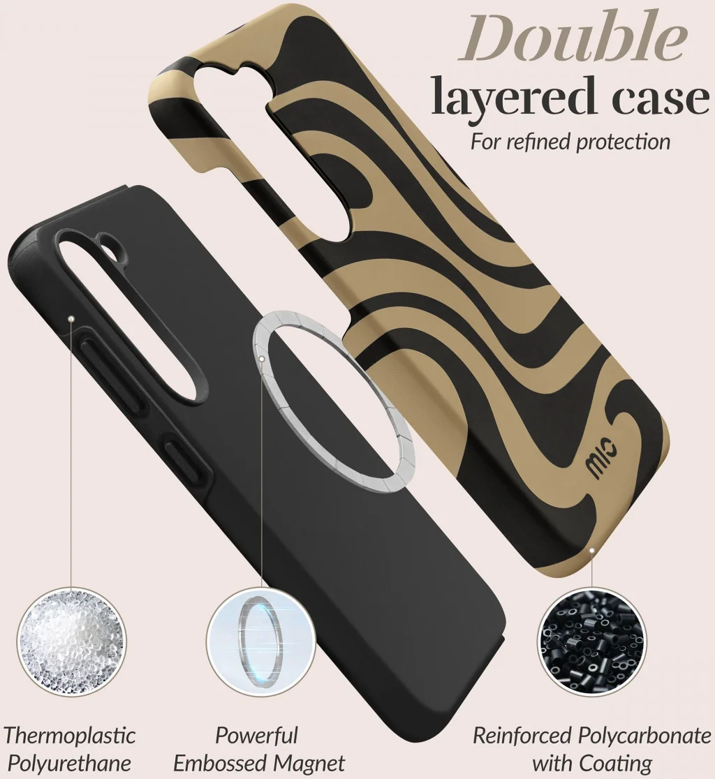 MIO MagSafe Samsung Galaxy S24 FE Hoesje Hard Shell Back Cover Swirl afbeelding 8