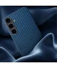 Nekit Fiber Samsung Galaxy S24 Plus Hoesje MagSafe Kevlar Back Cover Dun Blauw