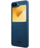 Nekit Fiber Samsung Galaxy Z Flip 6 Hoesje MagSafe Kevlar Back Cover Dun Blauw