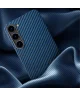 Nekit Fiber Samsung Galaxy S23 Hoesje MagSafe Kevlar Back Cover Dun Blauw