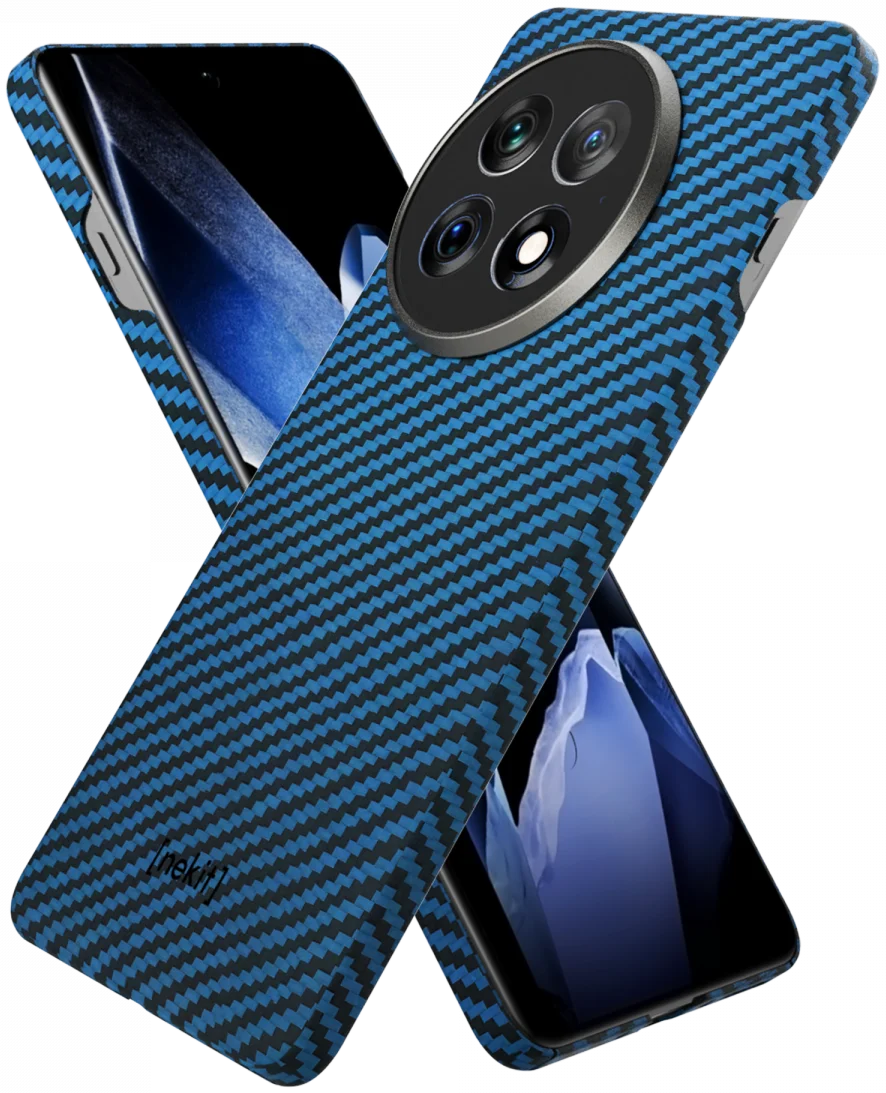 NEKIT Fiber OnePlus 13 Hoesje MagSafe Kevlar Back Cover Dun Blauw afbeelding 13