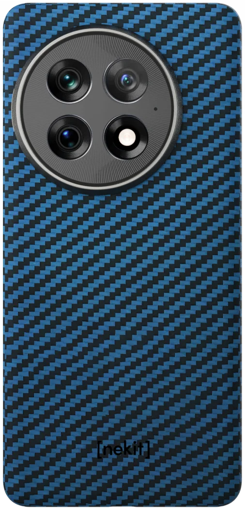 NEKIT Fiber OnePlus 13 Hoesje MagSafe Kevlar Back Cover Dun Blauw afbeelding 14