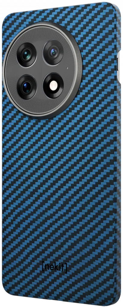NEKIT Fiber OnePlus 13 Hoesje MagSafe Kevlar Back Cover Dun Blauw afbeelding 15