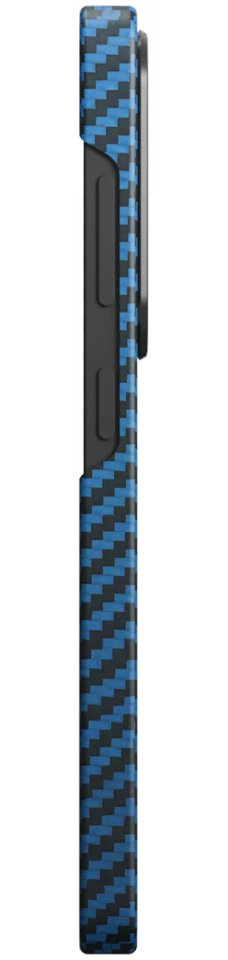 NEKIT Fiber Samsung Galaxy S25 Hoesje MagSafe / Qi2 Kevlar Back Cover Dun Blauw afbeelding 18
