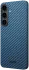 NEKIT Fiber Samsung Galaxy S25 Hoesje MagSafe / Qi2 Kevlar Back Cover Dun Blauw afbeelding 15