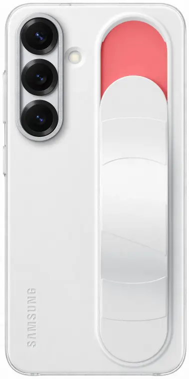 Origineel Samsung Galaxy S25 Hoesje Standing Grip Case Wit afbeelding 1
