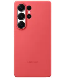 Origineel Samsung Galaxy S25 Ultra Hoesje Silicone Case Back Cover Rood