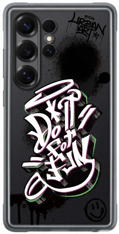 Origineel Samsung Galaxy S25 Ultra Hoesje Rugged FlipSuit Case Transparant Zwart afbeelding 1