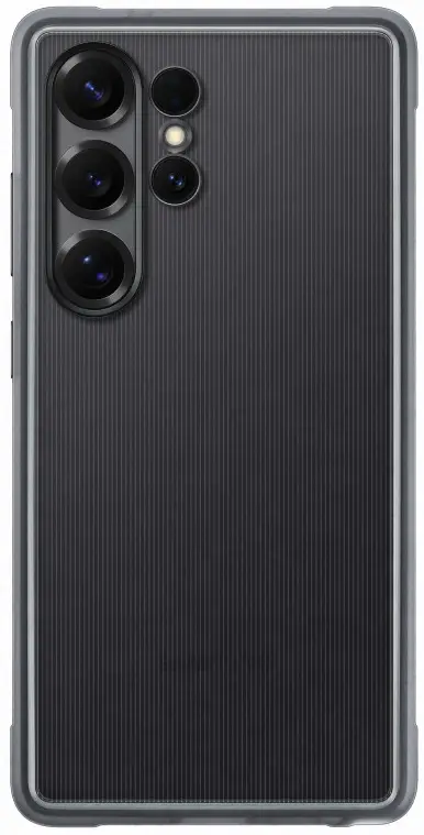 Origineel Samsung Galaxy S25 Ultra Hoesje Rugged FlipSuit Case Transparant Zwart afbeelding 6