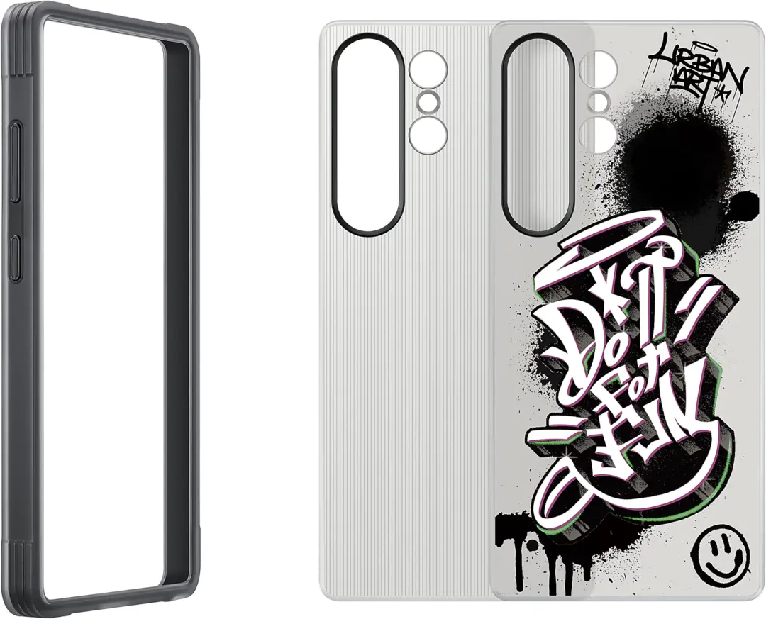 Origineel Samsung Galaxy S25 Ultra Hoesje Rugged FlipSuit Case Transparant Zwart afbeelding 2