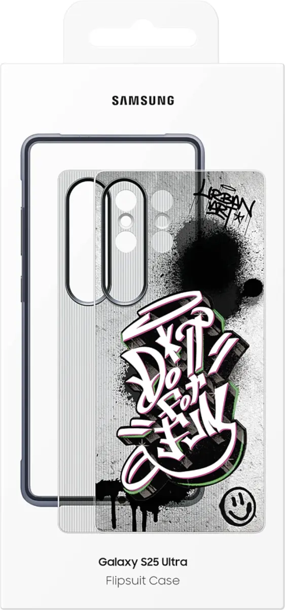 Origineel Samsung Galaxy S25 Ultra Hoesje Rugged FlipSuit Case Transparant Zwart afbeelding 5