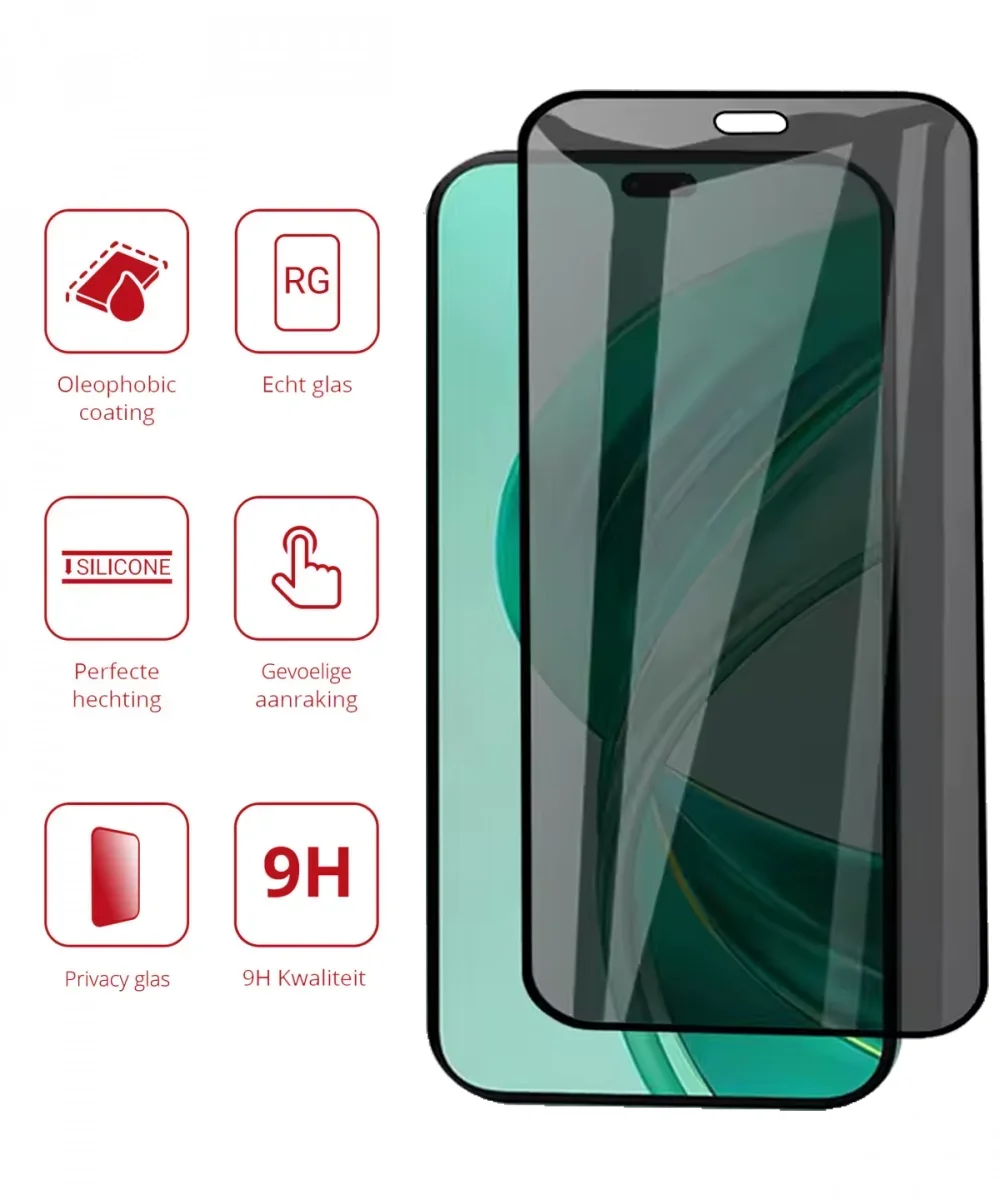 Rosso Honor 200 Lite 9H Tempered Glass Screen Protector Privacy afbeelding 2