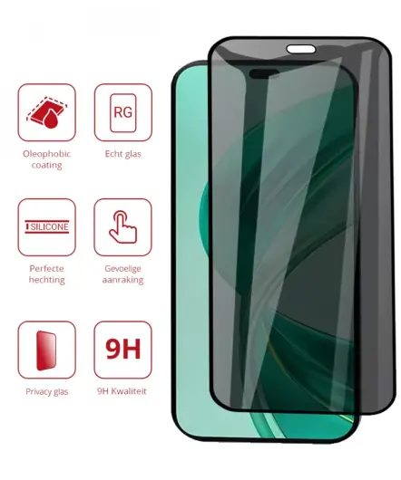 Rosso Honor 200 Lite 9H Tempered Glass Screen Protector Privacy afbeelding 2