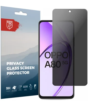 Rosso Oppo A80 9H Tempered Glass Screen Protector Privacy Screen Protectors